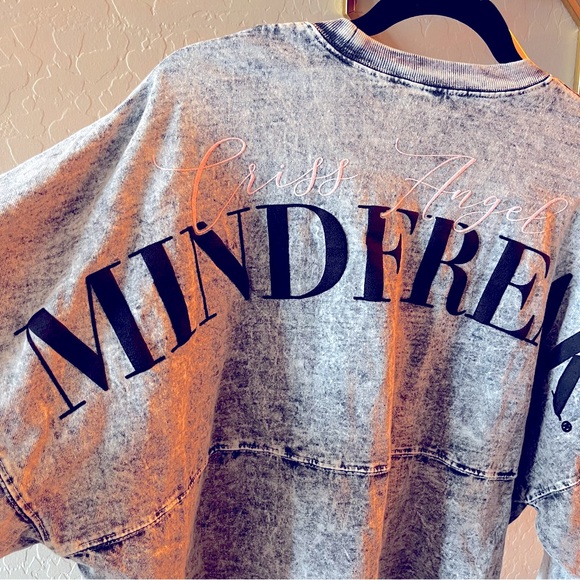 Spirit Jersey Gray Crop Crew Long Sleeve Shirt Chris Angel Mindfreak Large L - Picture 5 of 7